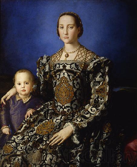 Agnolo Bronzino Eleonora di Toledo col figlio Giovanni Norge oil painting art